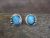 Navajo Indian Sterling Silver & Blue Opal Post Earrings by Largo