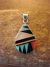 Zuni Indian Sterling Silver Inlay Pendant by  Kallestewa