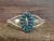 Zuni Indian Sterling Silver Turquoise Cluster Bracelet - Chavez