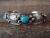 Navajo Indian Sterling Silver Turquoise Stone Bracelet - Wilbur Myers