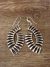 Navajo Sterling Silver Ribbed Dangle Earrings by Leander Tahe
