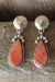 Navajo Sterling Silver Spiny Oyster Concho Post Earrings! by Warner