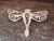 Navajo Indian Sterling Silver Overlay Dragonfly Pin - Sonny Gene