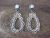 Navajo Nickel Silver Stamped Howlite Post Earrings by Jackie Cleveland