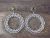Navajo Nickel Silver Stamped Circle Tiger Eye Post Earrings by Jackie Cleveland