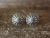 Navajo Indian Sterling Silver Concho Post Earrings - Martin