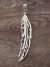 Navajo Sterling Silver Feather Pendant - T&R Singer