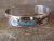 Native Indian Sterling Silver Turquoise Chip Inlay Lizard Bracelet by Ray Begay