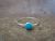 Zuni Indian Sterling Silver Round Turquoise Ring by Lalio - Size 7.5