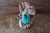 Navajo Indian Jewelry Sterling Silver Floral Turquoise Coral Ring Size 7 - Yazzie