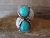 Navajo Sterling Silver Turquoise Ring Signed Betty Lee - Size 7