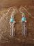 Native American Sterling Silver Turquoise Feather Dangle Earrings! McCarthy