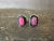 Navajo Sterling Silver Handmade Pink Opal Post Earrings - Spencer