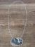 Navajo Indian Sterling Silver White Buffalo Turquoise Link Necklace by Ross