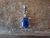 Navajo Sterling Silver Lapis Inlay Turtle Pendant by Sandoval