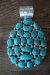 Navajo Indian Sterling Silver Turquoise Cluster Pendant! by M. Haley