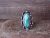 Navajo Indian Nickel Silver Turquoise Ring Size 10 - J. Cleveland
