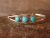 Navajo Indian Sterling Silver 3 Stone Turquoise Cuff Bracelet - Cadman