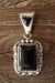 Native American Jewelry Sterling Silver Onyx Pendant - Samuel Yellowhair