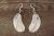 Navajo Indian Jewelry Sterling Silver Feather Earrings - Charley