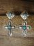 Navajo Indian Jewelry Sterling Silver Turquoise  Hand Stamped Cross Earrings! - Livingston