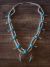 Navajo Nickel Silver Turquoise Squash Blossom Necklace - Bobby Cleveland
