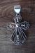 Navajo Indian Sterling Silver Cross Pendant by Lorena Nez