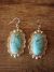 Navajo Indian Turquoise Sterling Silver Dangle  Earrings! Sheena Jack