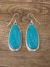 Navajo Sterling Silver & Turquoise Dangle Earrings by McCarthy