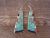 Santo Domingo Turquoise Multi-Stone Inlay Dangle Earrings by Torevia Crespin