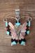 Zuni Indian Jewelry Sterling Silver Inlay Butterfly Pendant - A. Dishta