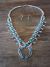 Navajo Sterling Silver Turquoise Squash Blossom Necklace and Earring Set by Garcia