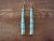 Santo Domingo Hand Beaded Tapered Turquoise Earrings by Pula Calabaza