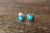 Native American Indian Jewelry Sterling Silver Turquoise Dot Post Earrings!