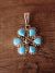 Zuni Indian Jewelry Turquoise Rosette 6 Stone Pendant ! Dosedo