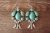 Navajo Sterling Silver Hand Stamped Turquoise Dangle Earrings! by Bobby Platero