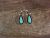 Zuni Indian Sterling Silver Turquoise Inlay Earrings Signed Lloyd Salvador Jr