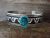 Navajo Indian Sterling Silver Turquoise Traditional Design Bracelet by T & R Singer