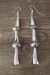 Navajo Sterling Silver Stacked Blossom Dangle Earrings! - RH