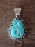 Navajo Jewelry Sterling Silver Turquoise Pendant - McCarthy