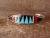 Zuni Sterling Silver Turquoise Inlay Bracelet by Cena Weebothee