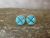 Zuni Sterling Silver Turquoise Inlay Post Earrings by Malani