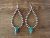 Navajo Indian Jewelry Hand Beaded Turquoise Desert Pearl Earrings 