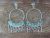 Zuni Sterling Silver Turquoise Chandelier Post Dangle Earrings - Vacit
