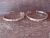 Navajo Indian Sterling Silver Hoop Earrings by Tahe