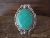 Navajo Indian Jewelry Sterling Silver Turquoise Ring Size 8.5 - Benally