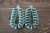 Zuni Sterling Silver Turquoise Petit Point Earrings