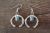 Navajo Indian Turquoise Sterling Silver Cast Naja Dangle  Earrings - Thomas
