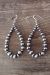 Navajo Indian Large Hand Beaded Desert Pearl Earrings by Yazzie