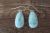 Navajo Sterling Silver Larimar Dangle Earrings! 